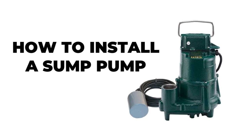 how to install a sump pump